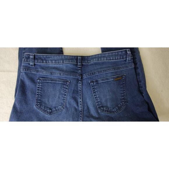 Michael Kors Boyfriend Jeans Women's Size 10 Short Dark Wash Blue Denim - Picture 3 of 7